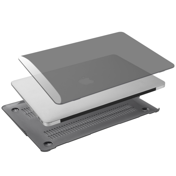 Mosiso MacBook Air 13 in Plastik Sert Kapak Klf-Transparent Black