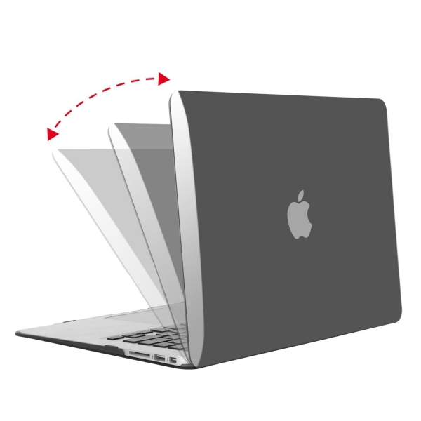 Mosiso MacBook Air 13 in Plastik Sert Kapak Klf-Transparent Black
