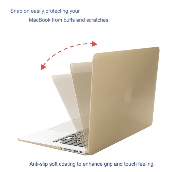 Mosiso MacBook Air 13 in Plastik Sert Kapak Klf-Gold