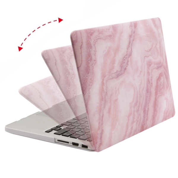 Mosiso Macbook Pro Retina Mermer Desenli Kılıf (15.4 inç)-Pink Marble