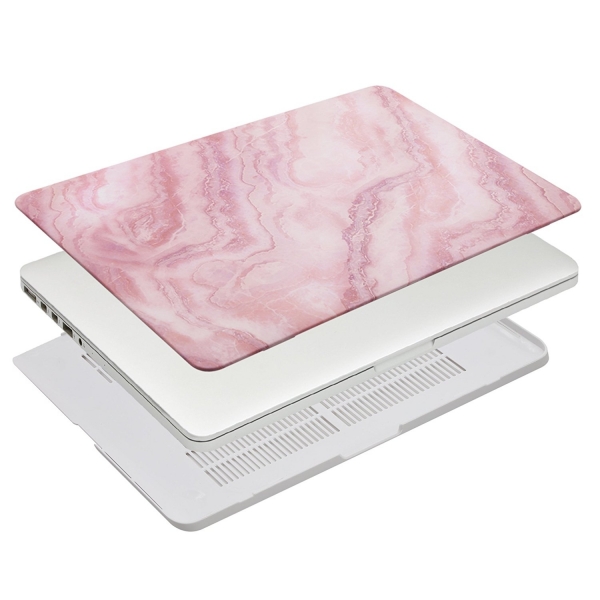 Mosiso Macbook Pro Retina Mermer Desenli Klf (15.4 in)-Pink Marble