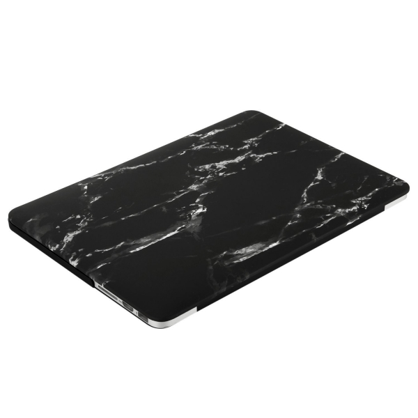 Mosiso Macbook Pro Retina Mermer Desenli Klf (15.4 in)-Black Marble