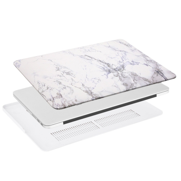 Mosiso Macbook Pro Retina Mermer Desenli Klf (15.4 in)-White Marble