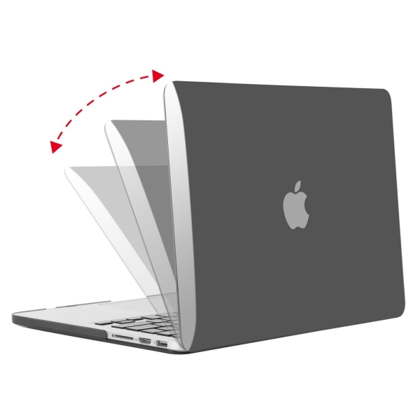 Mosiso MacBook Pro 13 in Retina Plastik Sert Klf Kapak-Transparent Black
