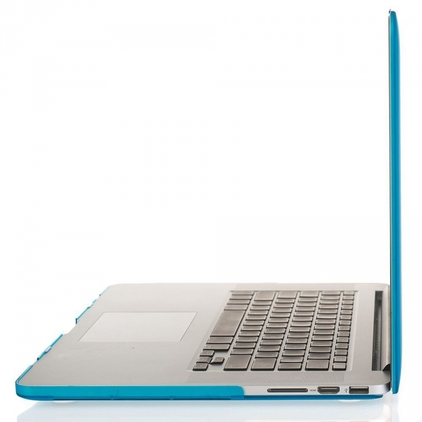 Mosiso MacBook Pro 13 in Retina Plastik Sert Klf Kapak-Aqua Blue