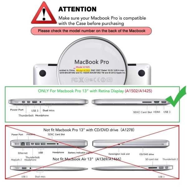 Mosiso MacBook Pro 13 in� Retina Plastik Sert K�l�f Kapak-Silver