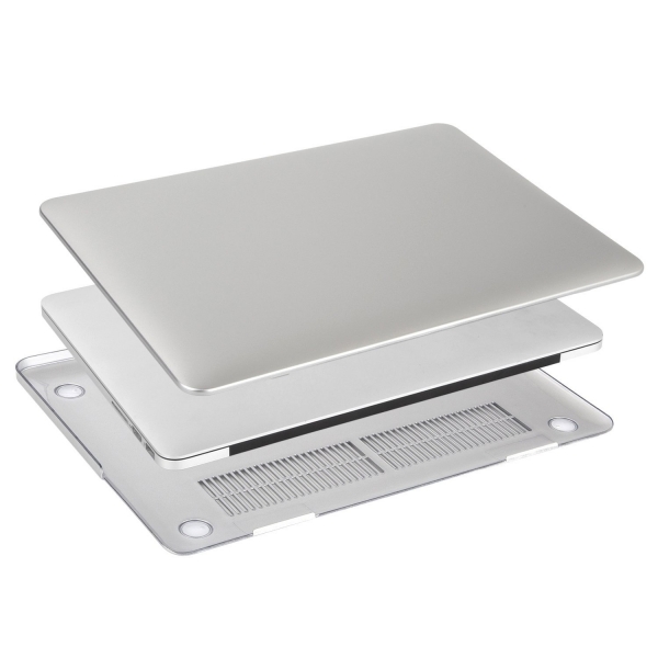 Mosiso MacBook Pro 13 in Retina Plastik Sert Klf Kapak-Silver
