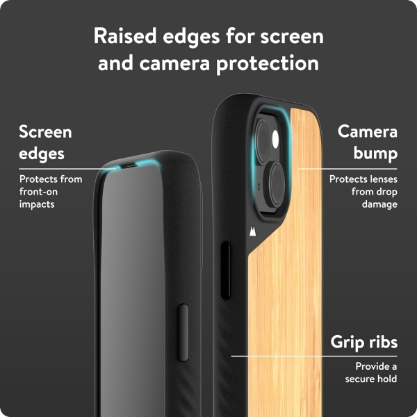 Mous Apple iPhone 15 MagSafe Uyumlu Darbeye Dayankl Klf -Bamboo
