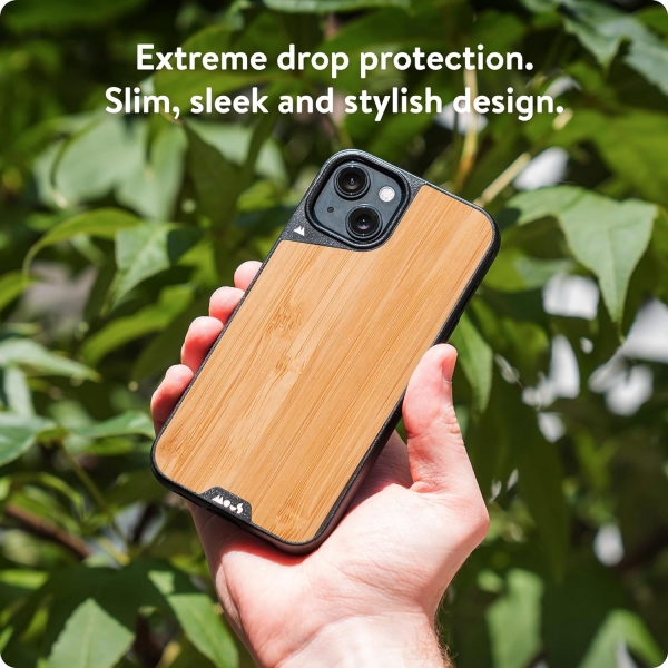 Mous Apple iPhone 15 MagSafe Uyumlu Darbeye Dayankl Klf -Bamboo