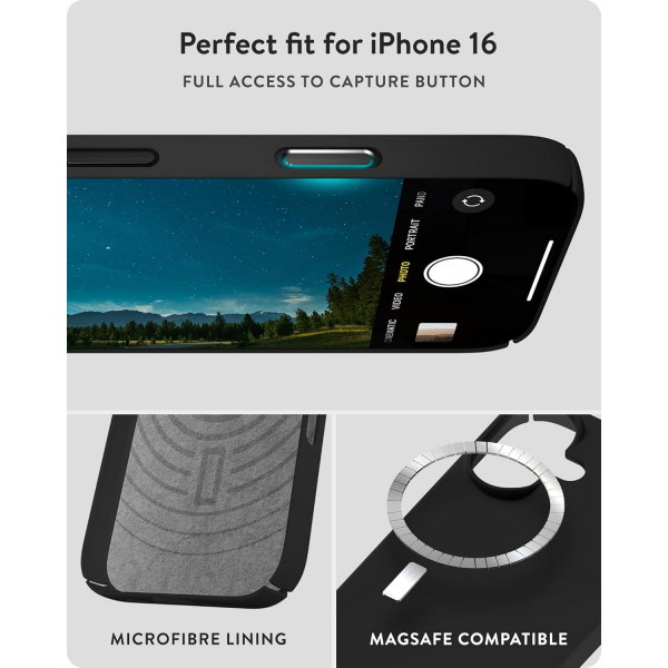 Mous Apple iPhone 16 Slim Klf-Black