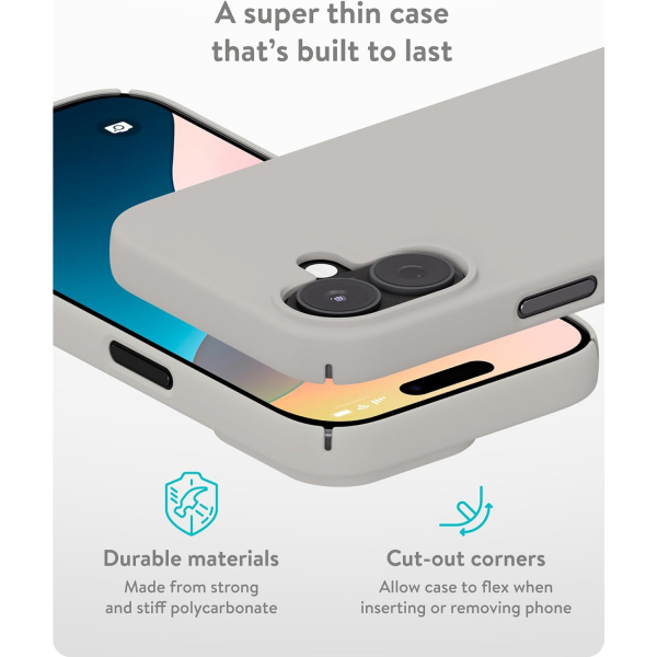 Mous Apple iPhone 16 Slim Klf-Stone