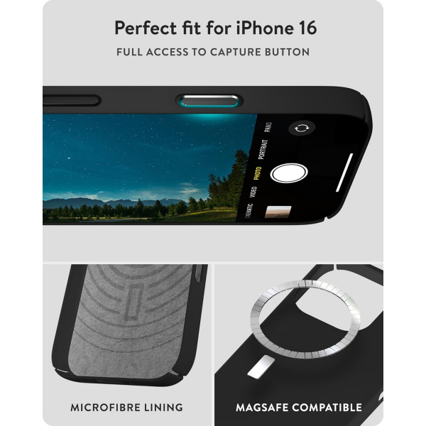 Mous Apple iPhone 16 Pro Max Slim Klf-Black