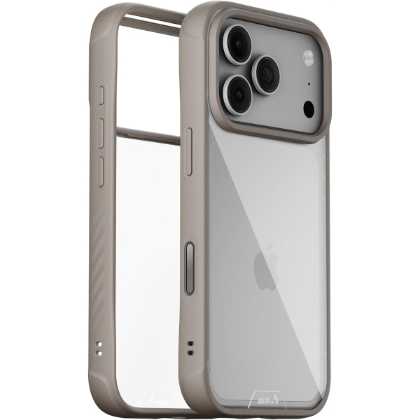 Mous Clear iPhone 18 Pro K�l�f-Dark Sand