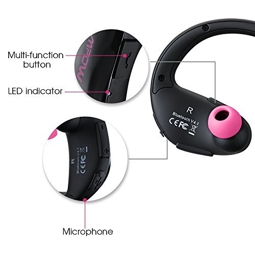 Mpow Cheetah Bluetooth 4.1 Kablosuz Kancal Kulaklk-Pink