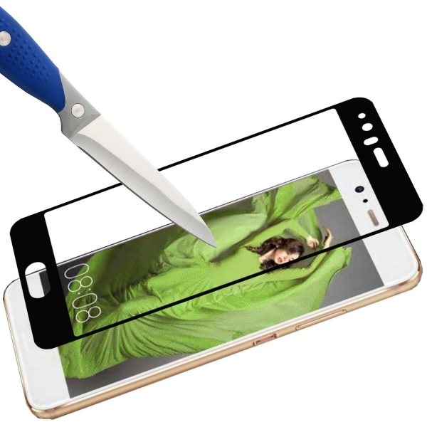 Mr Shield Huawei P10 Siyah Temperli Cam Ekran Koruyucu (2 Adet)