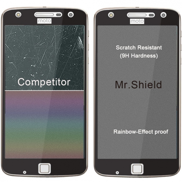 Mr Shield Motorola Moto Z Play Temperli Cam Ekran Koruyucu (2 Adet/Siyah)