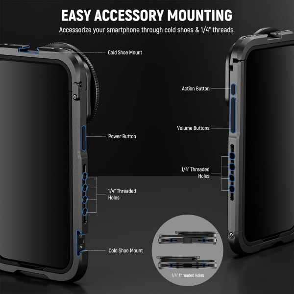 NEEWER iPhone 15 Pro Max Uyumlu Filtre Adaptr Donanm
