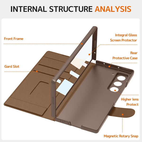 NINKI Czdan Galaxy Z Fold 6 Klf-Brown