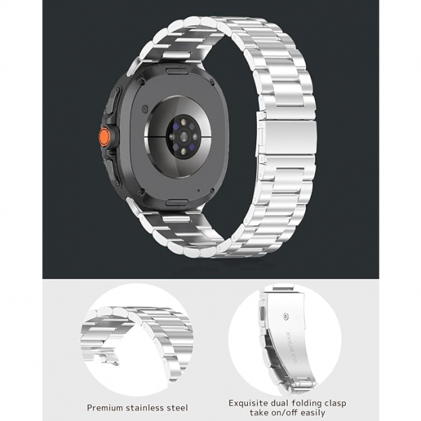 NINKI Galaxy Watch 8 40mm elik Kay -Silver