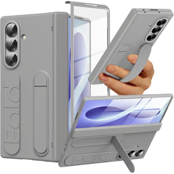 NINKI Galaxy Z Fold 8 Ultra Standl� Koruyuculu K�l�f-Gray
