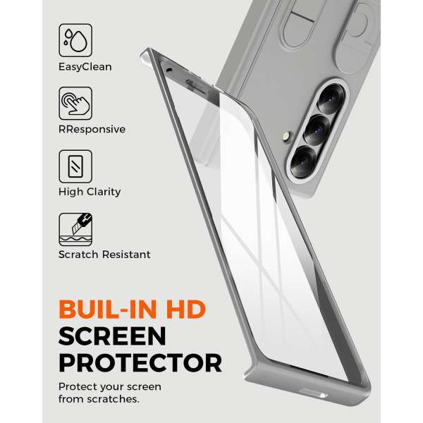 NINKI Galaxy Z Fold 8 Ultra Standl� Koruyuculu K�l�f-Gray