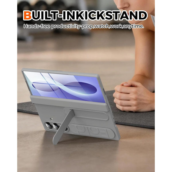 NINKI Galaxy Z Fold 8 Ultra Standl� Koruyuculu K�l�f-Gray