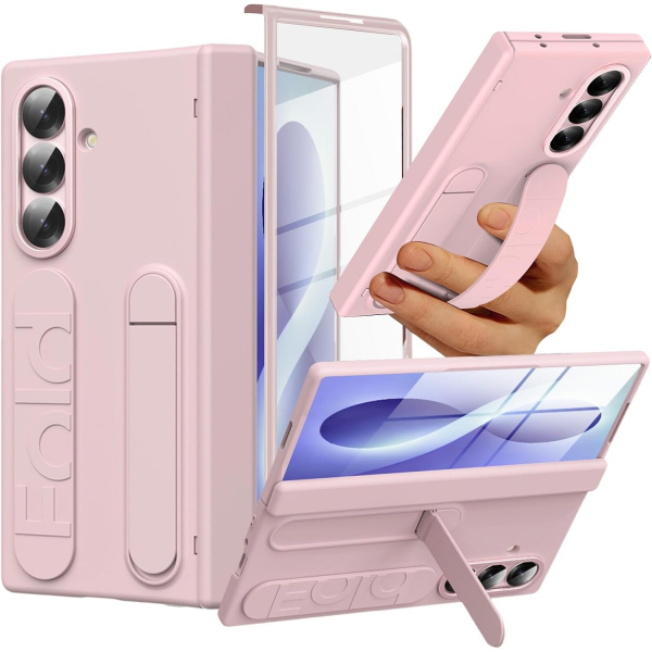NINKI Galaxy Z Fold 8 Ultra Standl� Koruyuculu K�l�f-Pink