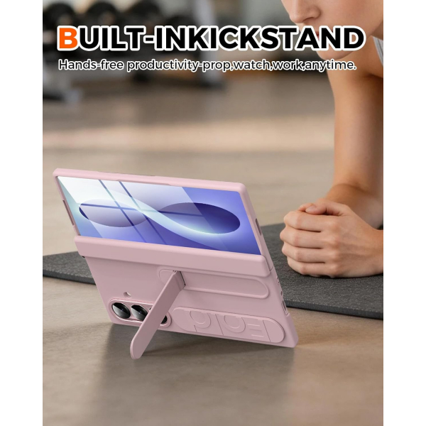 NINKI Galaxy Z Fold 8 Ultra Standl� Koruyuculu K�l�f-Pink
