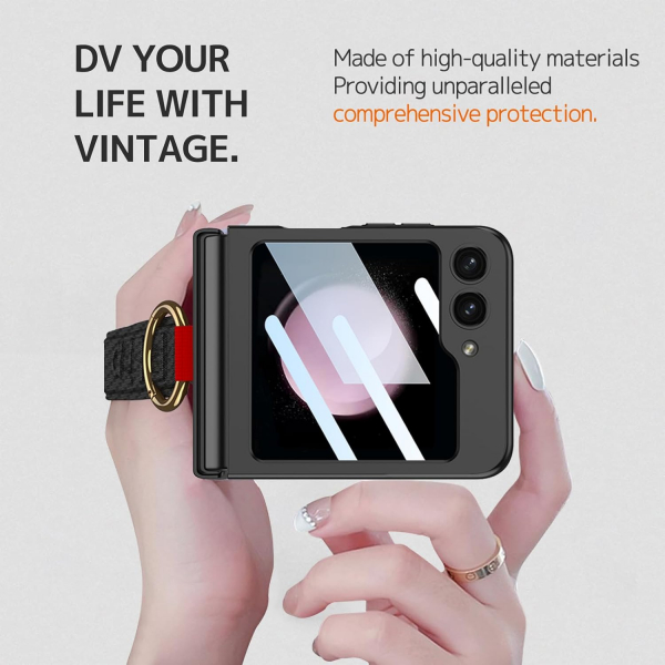 NINKI Samsung Galaxy Z Flip 7 Halkal Klf -Carbon Fiber 
