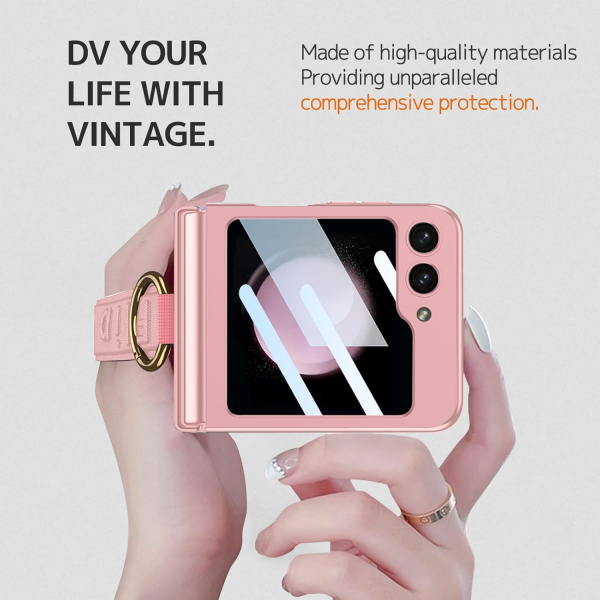 NINKI Samsung Galaxy Z Flip 7 Halkal Klf -Pink