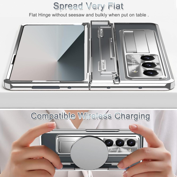 NINKI Samsung Galaxy Z Fold 7 Kickstandl Klf-Silver