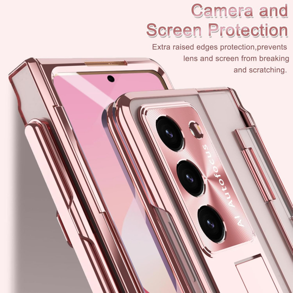 NINKI Samsung Galaxy Z Fold 7 Kickstandl Klf-Rose Gold