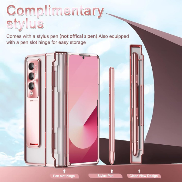 NINKI Samsung Galaxy Z Fold 7 Kickstandl Klf-Rose Gold