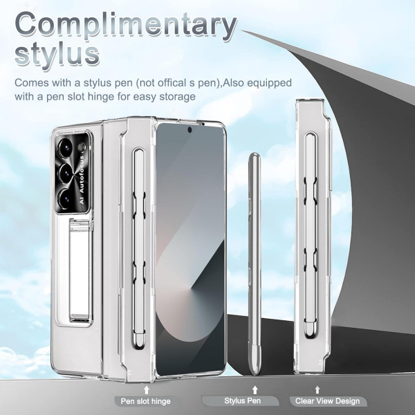 NINKI Samsung Galaxy Z Fold 7 Kickstandl Klf-Clear