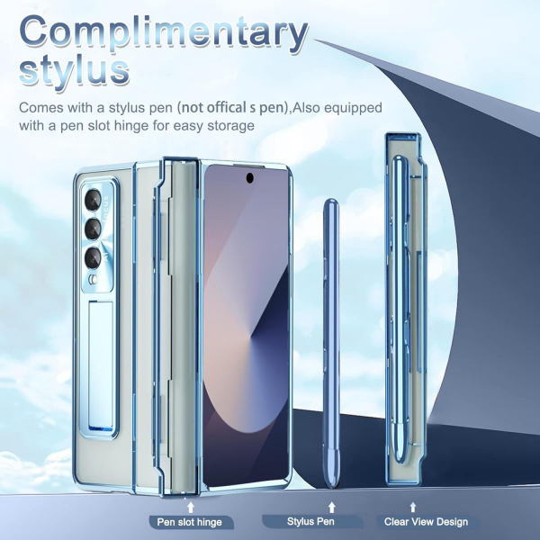 NINKI Samsung Galaxy Z Fold 7 Kickstandl Klf-Blue