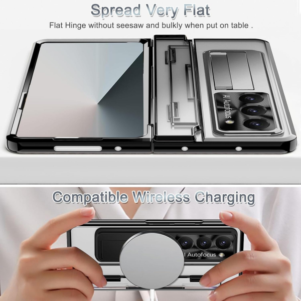 NINKI Samsung Galaxy Z Fold 7 Kickstandl Klf-Black