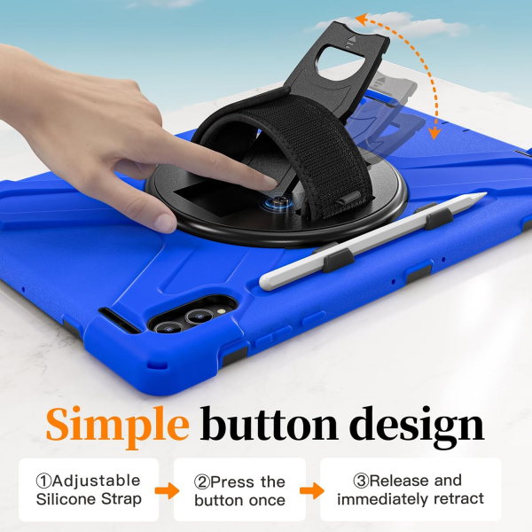 NINKI Samsung Galaxy Tab S11 Ultra Silikon Klf-Blue