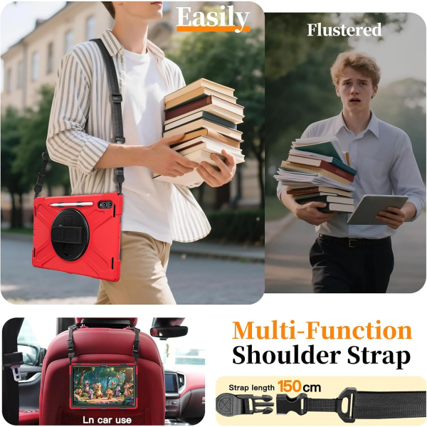 NINKI Samsung Galaxy Tab S11 Ultra Silikon Klf-Red