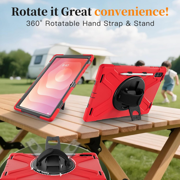 NINKI Samsung Galaxy Tab S11 Ultra Silikon Klf-Red