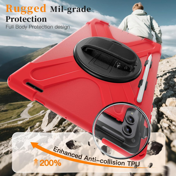 NINKI Samsung Galaxy Tab S11 Ultra Silikon Klf-Red