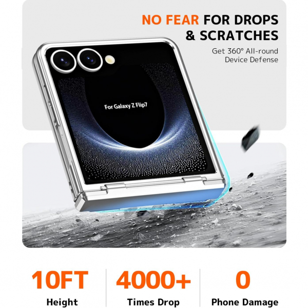 NINKI Samsung Galaxy Z Flip 7 Klf -Silver 