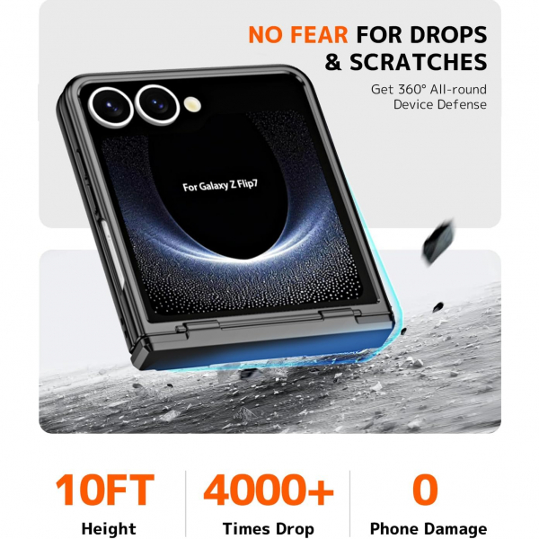 NINKI Samsung Galaxy Z Flip 7 Klf -Black
