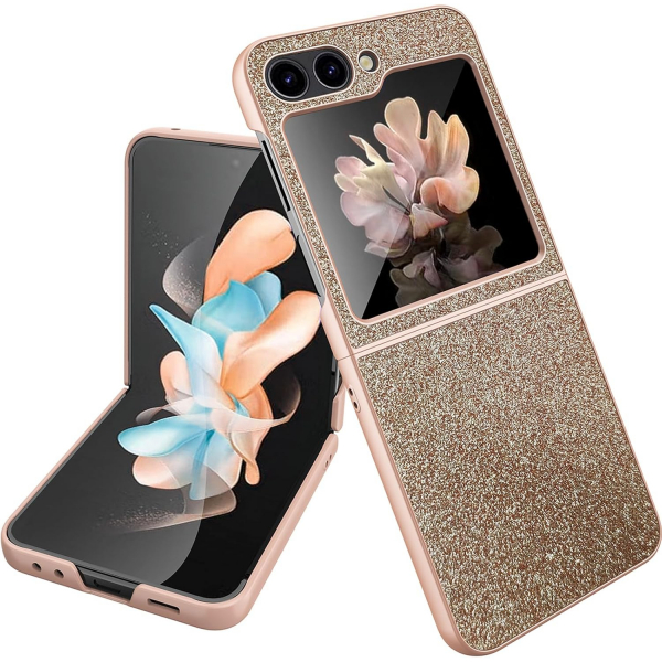 NINKI Samsung Galaxy Z Flip 7 Simli Klf -Gold