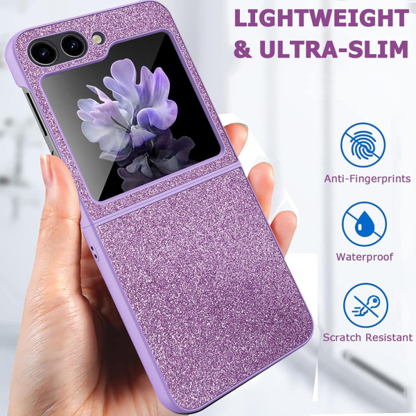 NINKI Samsung Galaxy Z Flip 7 Simli Klf -Purple