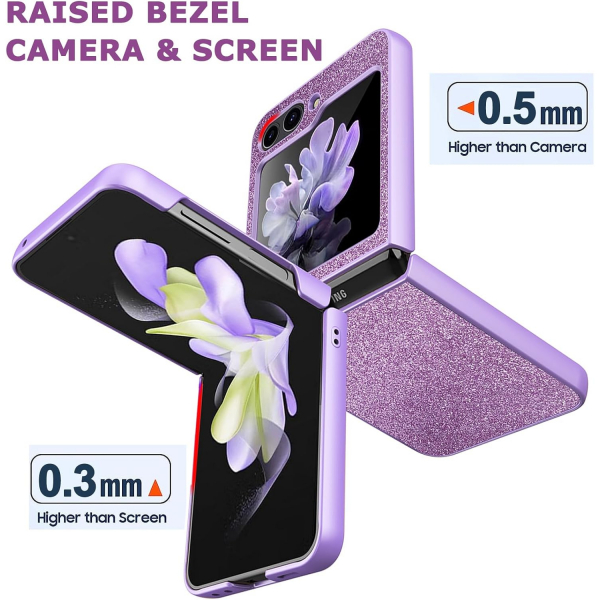 NINKI Samsung Galaxy Z Flip 7 Simli Klf -Purple
