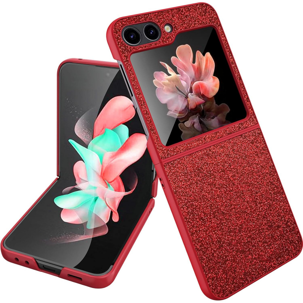 NINKI Samsung Galaxy Z Flip 7 Simli Klf -Red