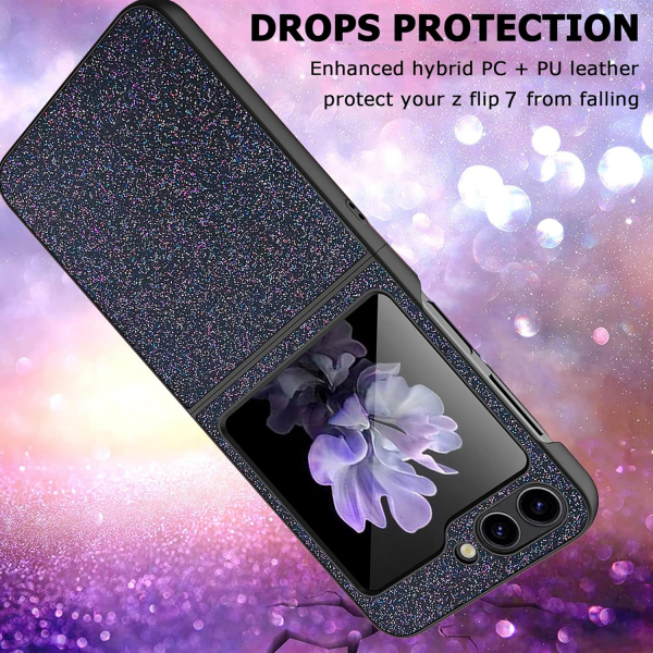 NINKI Samsung Galaxy Z Flip 7 Simli Klf -Black