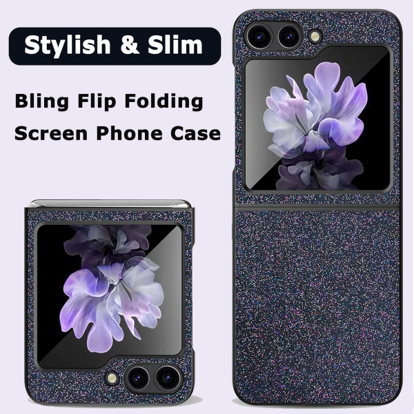 NINKI Samsung Galaxy Z Flip 7 Simli Klf -Black