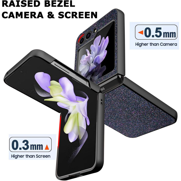 NINKI Samsung Galaxy Z Flip 7 Simli Klf -Black