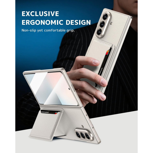 NINKI Samsung Galaxy Z Fold 7 Kickstandl Klf-Titanium Gray